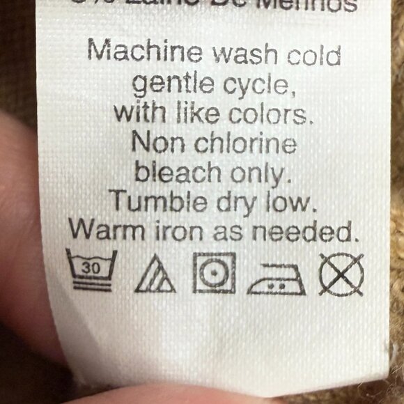 Men's J. CREW Harbor Cotton/Wool Blend V-Neck Sweater in Camel- Size XL‎ - Picture 7 of 8